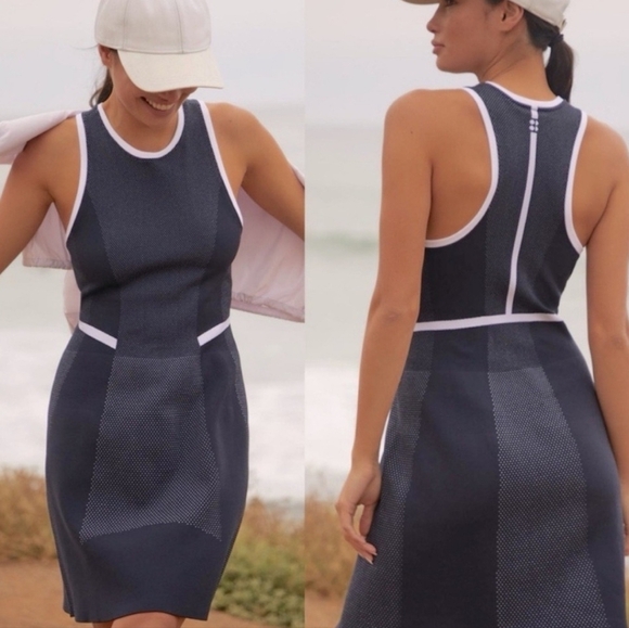 Sweaty Betty Interval Seamless Workout Athletic Dress Pink Mauve Size Medium - Picture 2 of 8